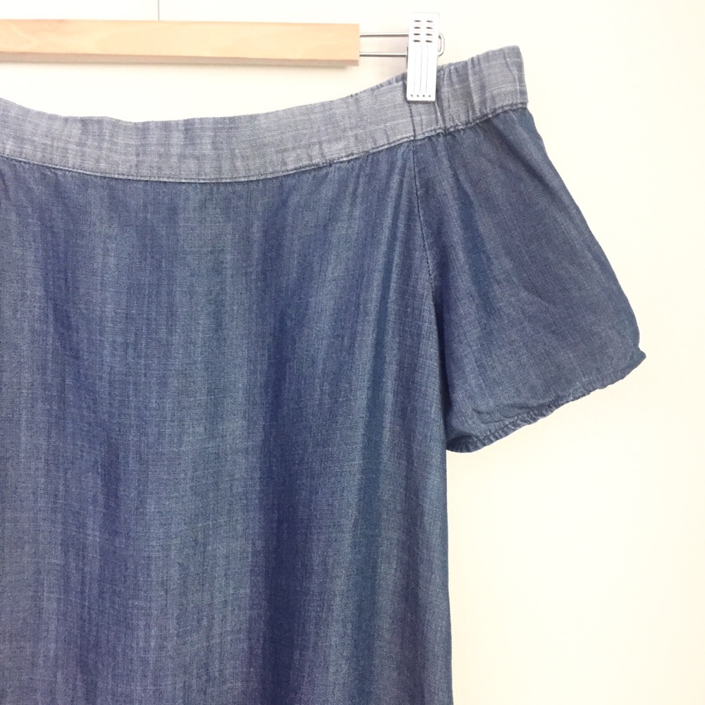 Cato Chambray Off the Shoulder Dress Size XS - Picture 2 of 7